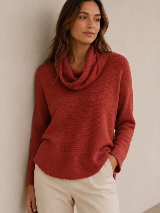 Cynthia Rowley Sweaters - CYNTHIA ROWLEY 100% Cashmere Salmon Pullover Cowl Neck Knit Sweater Women's S